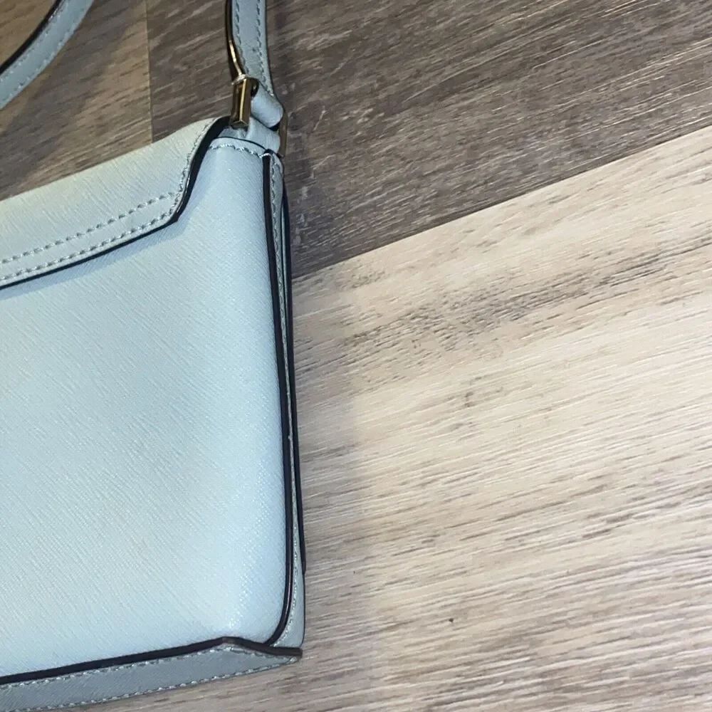 Kate Spade Newbury Lane Sally Small Crossbody Bag Light Gray Turnlock Purse - Picture 10 of 16